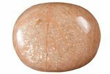 1.8" Polished Peach "Moonstone" Pocket Stone  - Photo 2